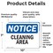 Signmission Cleaning Area, 10 in W x Rectangle, Vinyl Decal OS-2PACK-NS-D-710-L-10644 - alternate 5